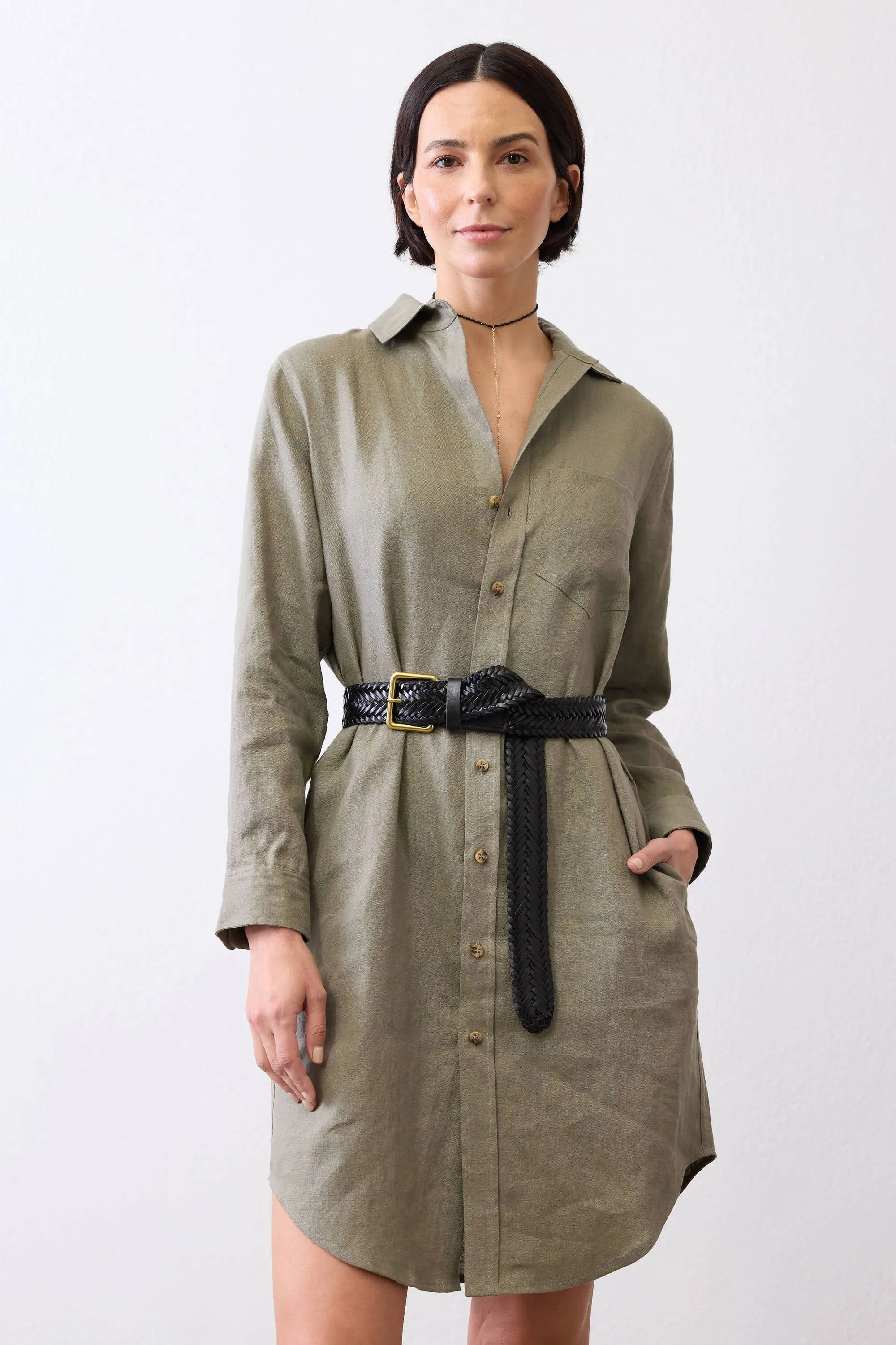 Linen Button Down Shirt Dress sold by Ruti product image thumbnail 2