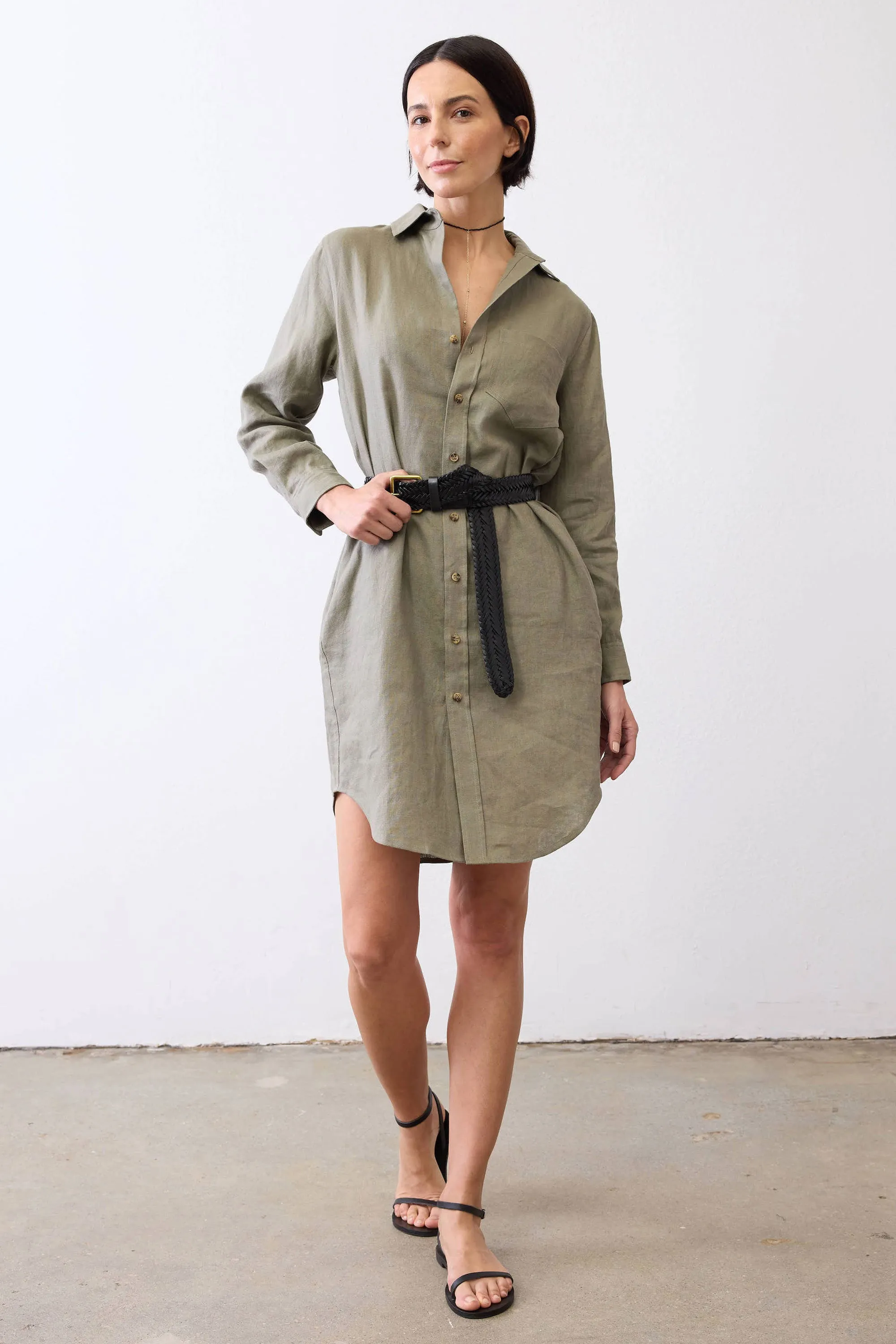 Linen Button Down Shirt Dress sold by Ruti product image thumbnail 3