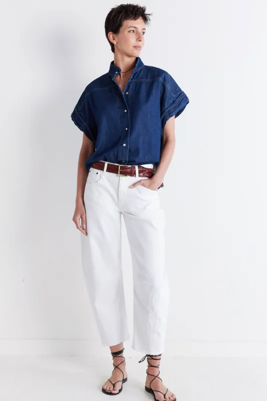 Always Chic Denim Blouse sold by Ruti