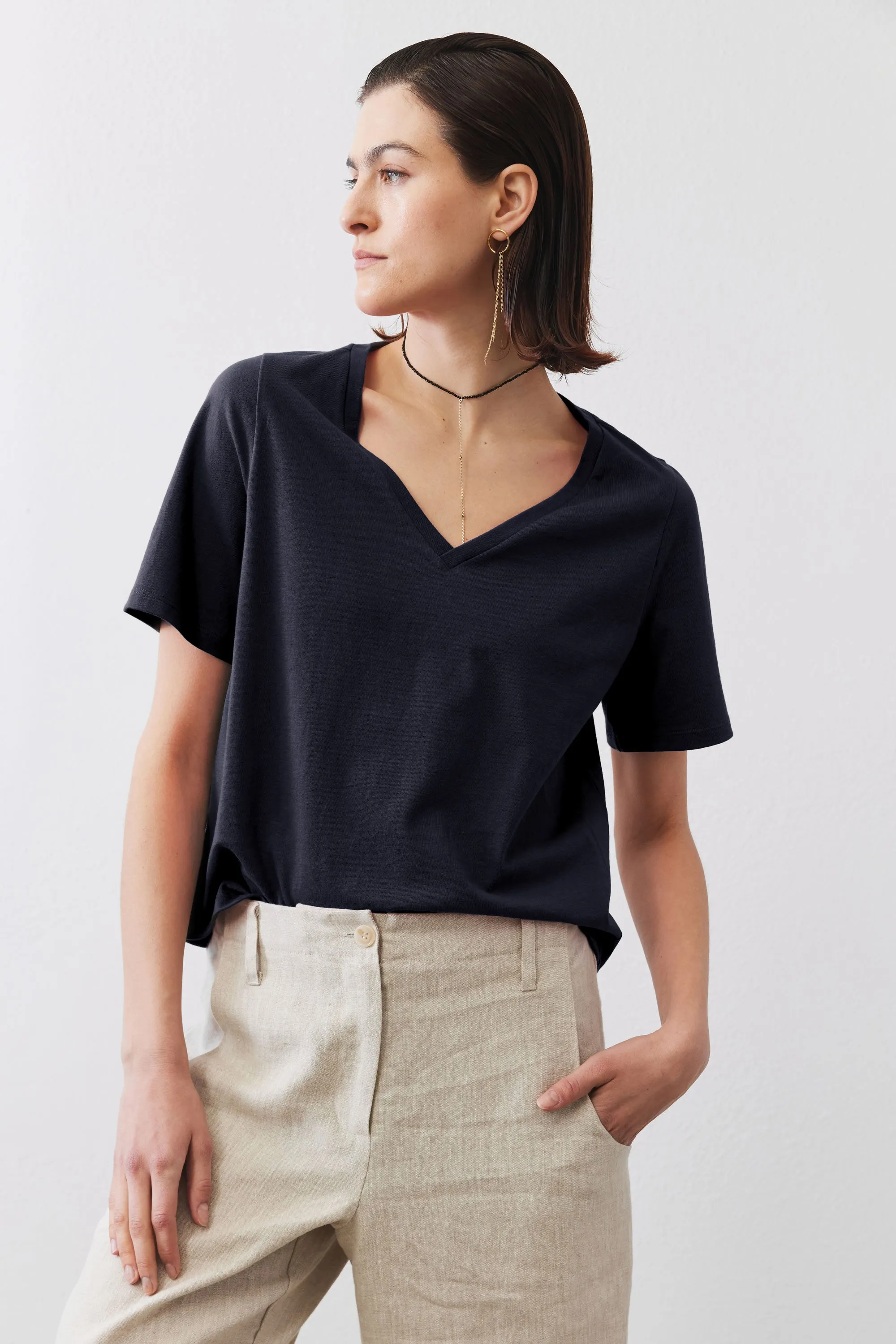 Classic Cotton V-Neck sold by Ruti