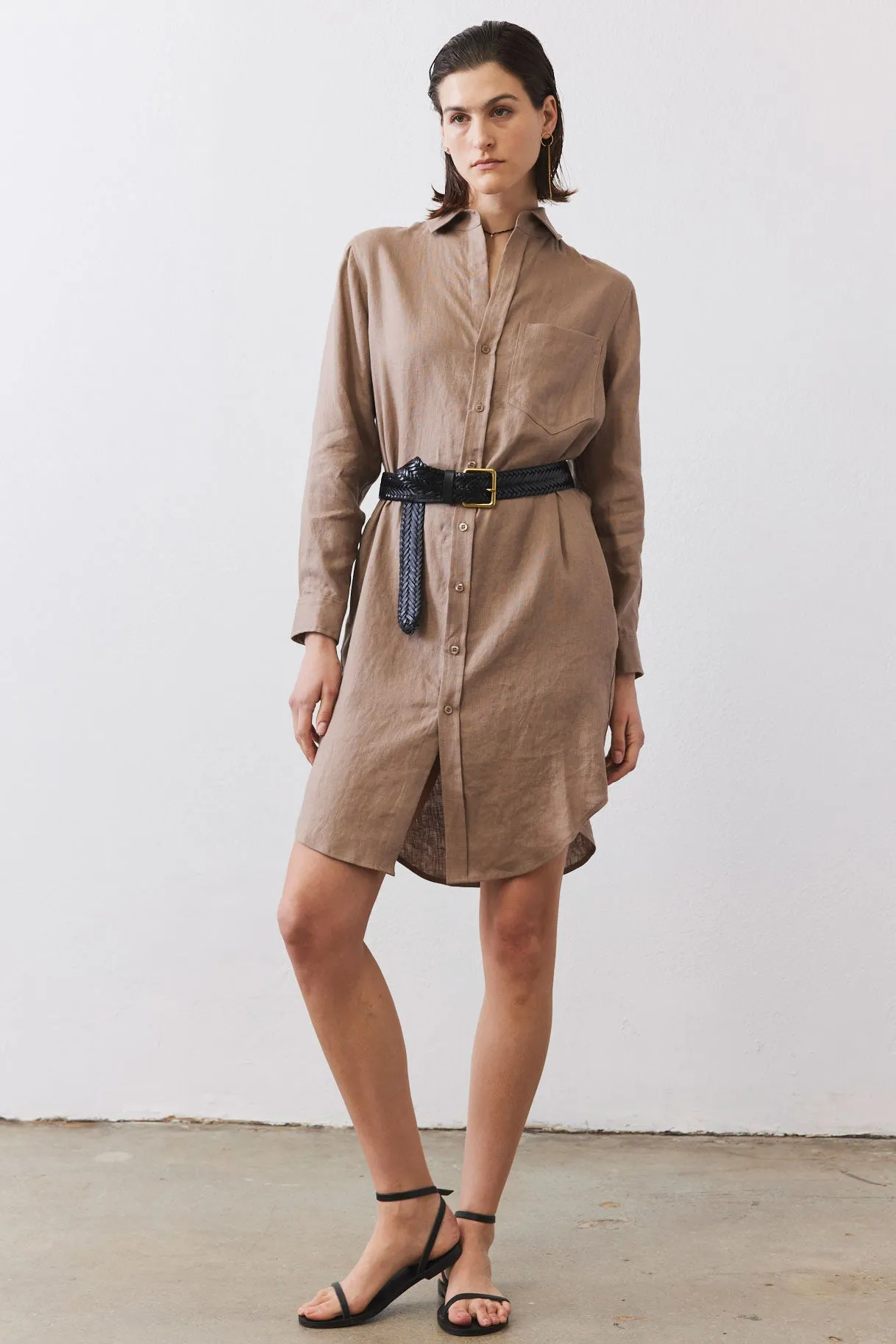 Linen Button Down Shirt Dress sold by Ruti product image thumbnail 3