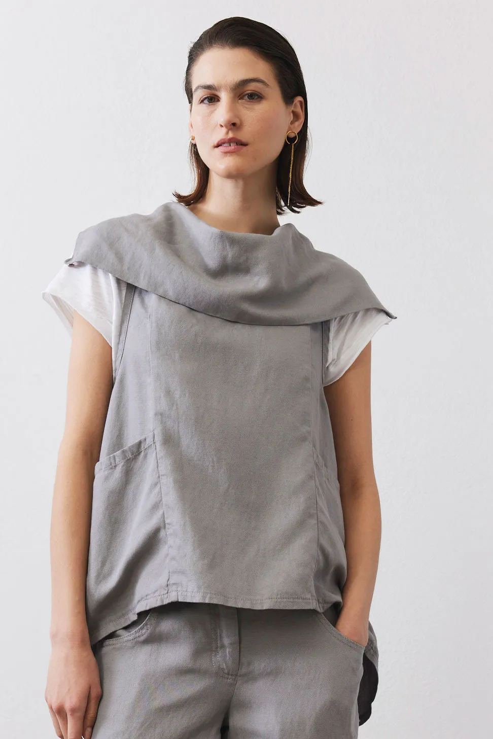 Cutting Edge Linen Blend Pocket Vest sold by Ruti product image thumbnail 3