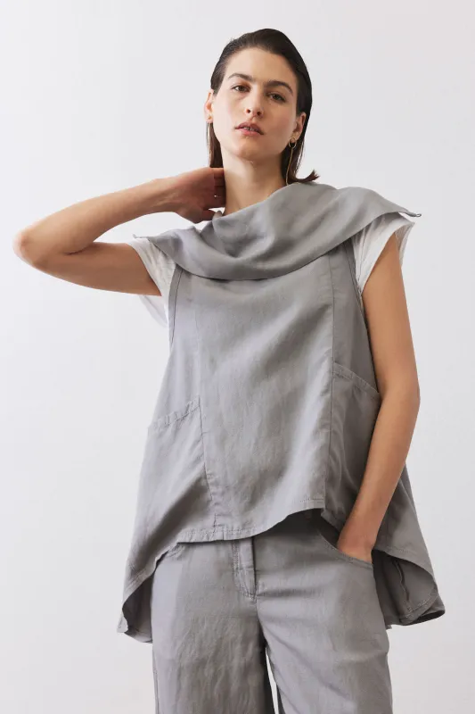 Cutting Edge Linen Blend Pocket Vest sold by Ruti