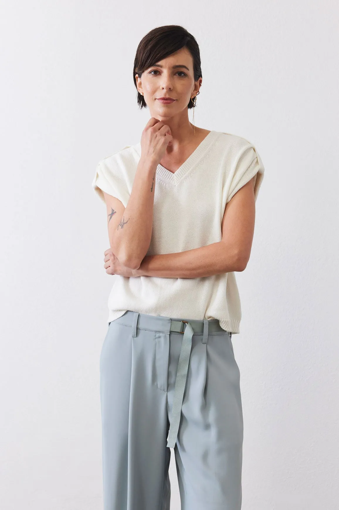 The V-Neck Knit Top sold by Ruti