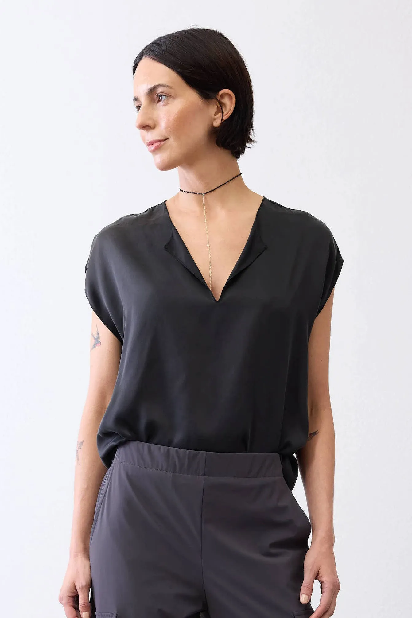 The All Day Washable Silk Top sold by Ruti