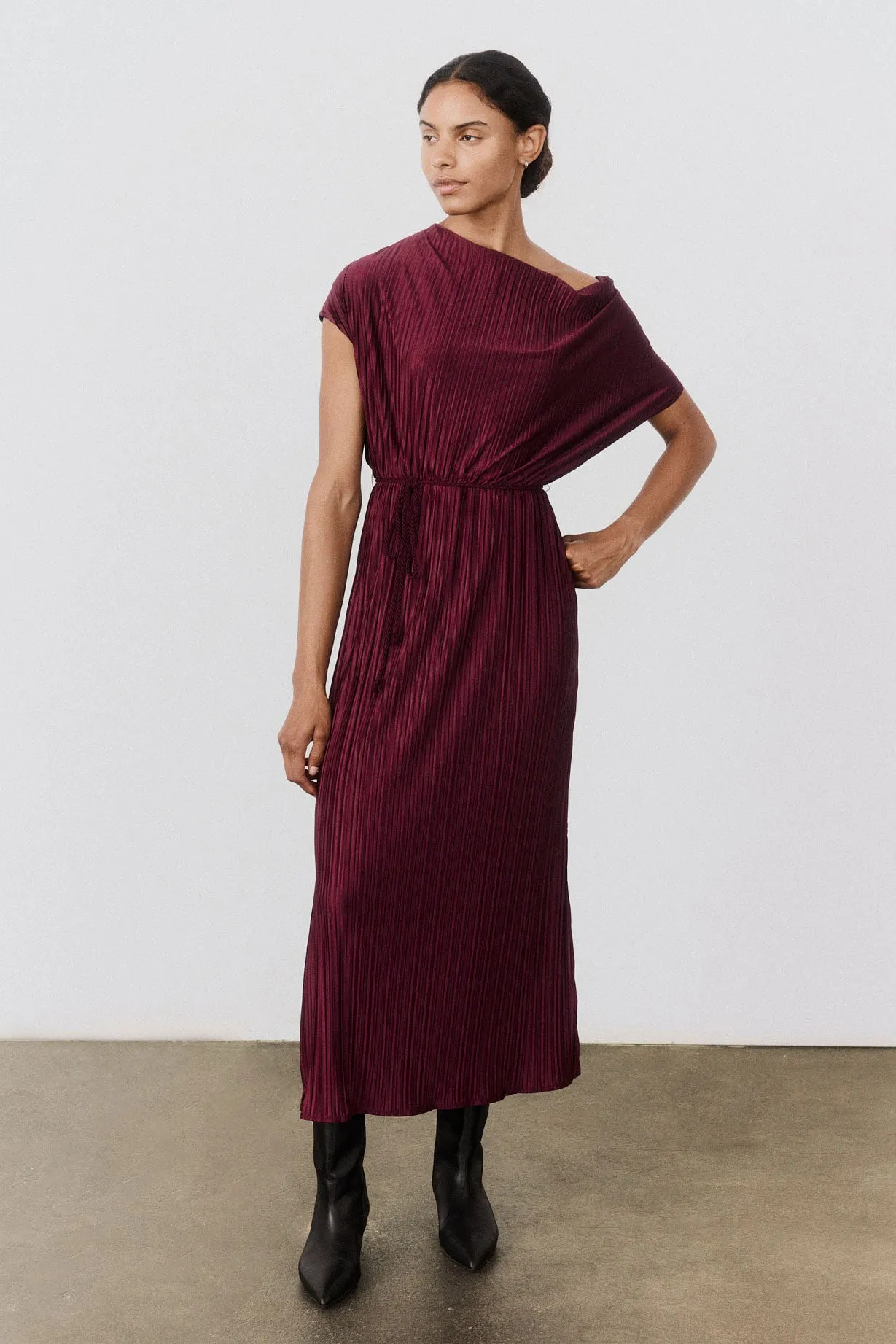 Draped Pleated Maxi Dress sold by Ruti