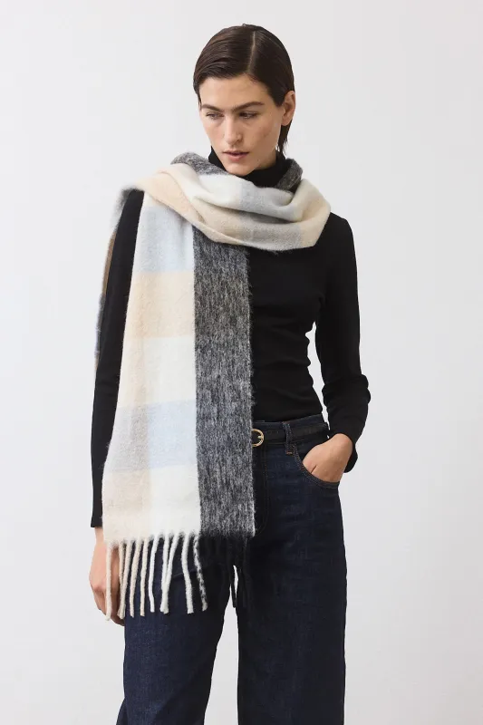 The Plaid Wool Mohair Scarf sold by Ruti
