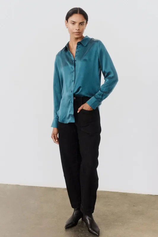 Washable Silk Button Down Top sold by Ruti