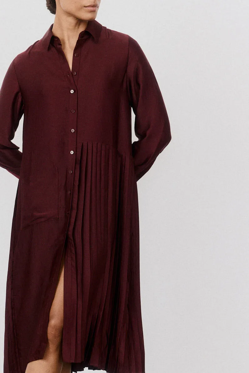 One-Sided Pleated Slinky Long Sleeve Dress sold by Ruti product image thumbnail 5