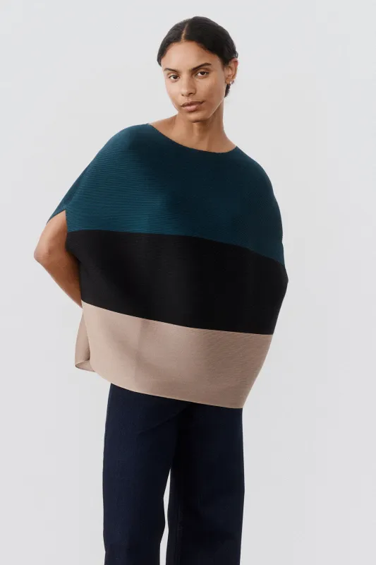 Pleated Colorblock Top sold by Ruti