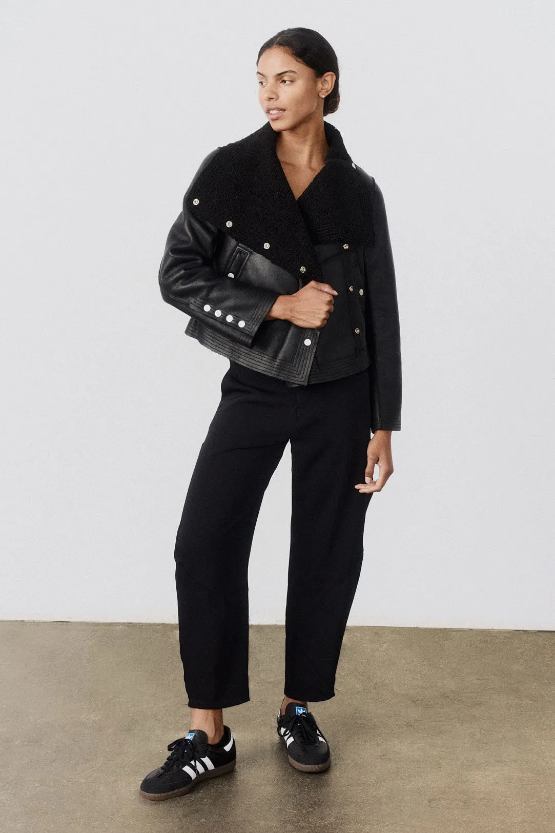The Cruiser Reversible Shearling Moto Jacket sold by Ruti product image thumbnail 5