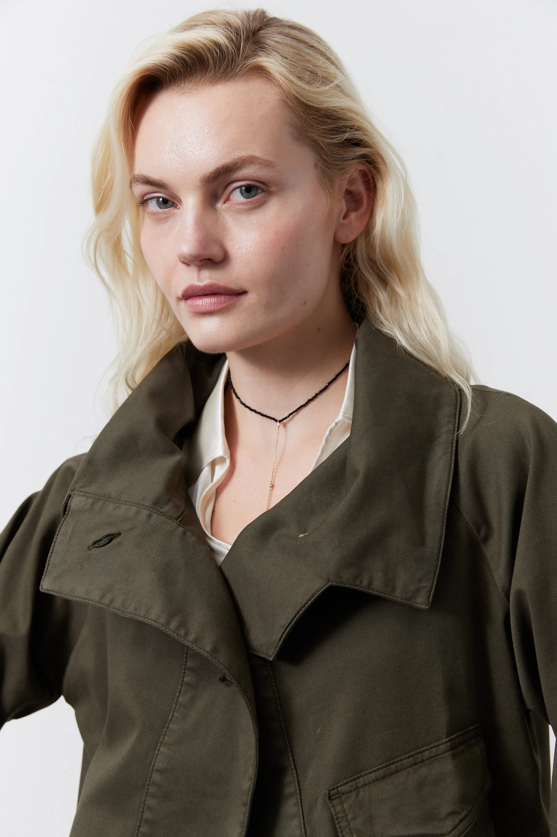 Twill Cropped Swing Jacket sold by Ruti product image thumbnail 4