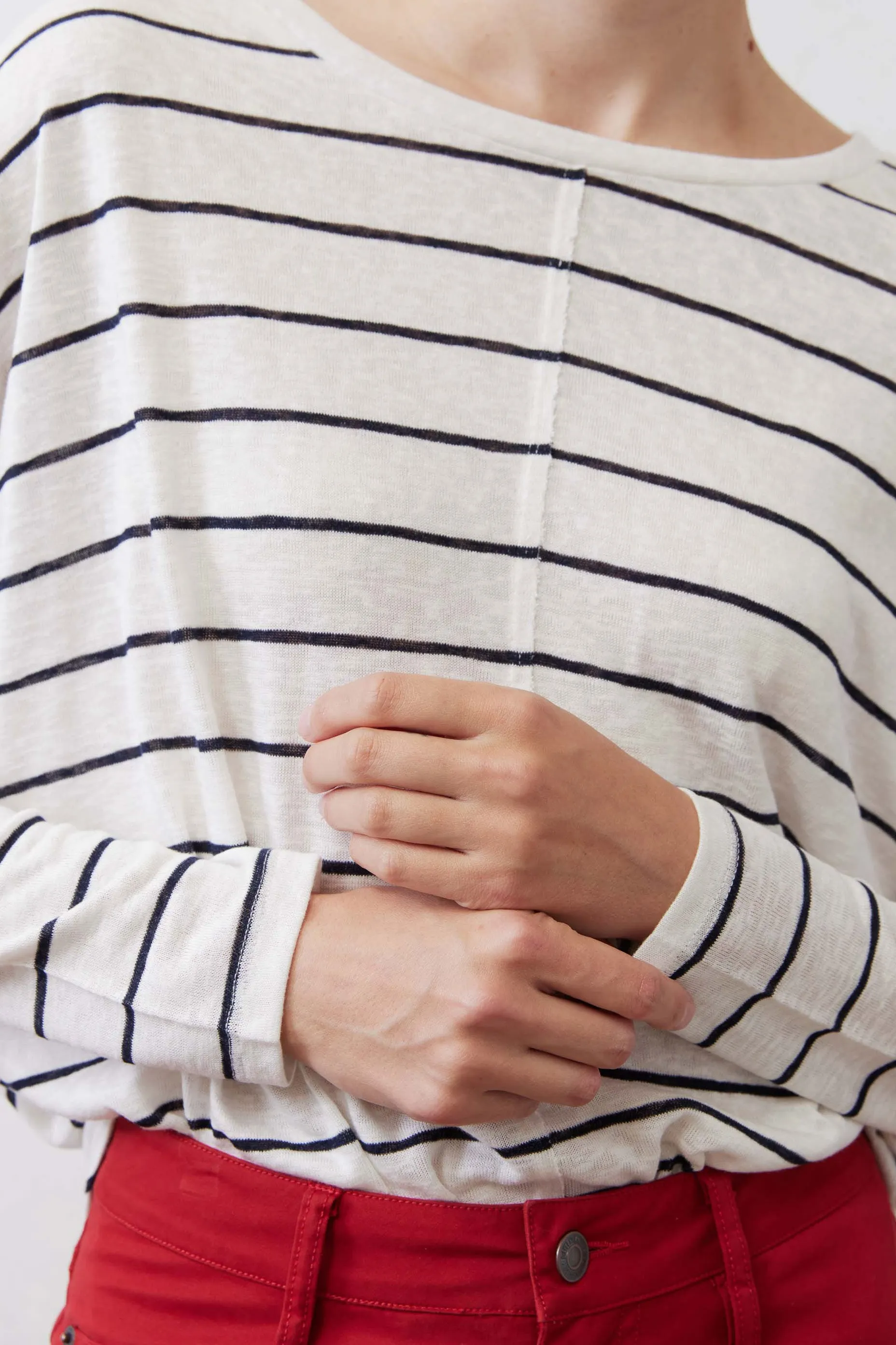 Between the Lines Long Sleeve Lounge Top sold by Ruti product image thumbnail 2