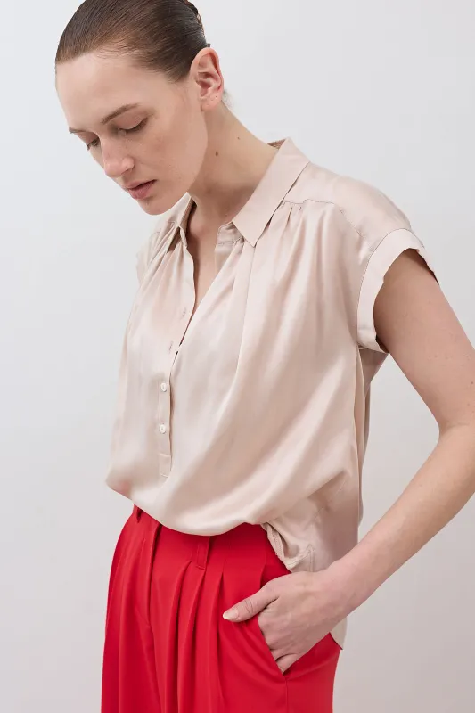 The Nonchalant Oversized Silk Blouse sold by Ruti