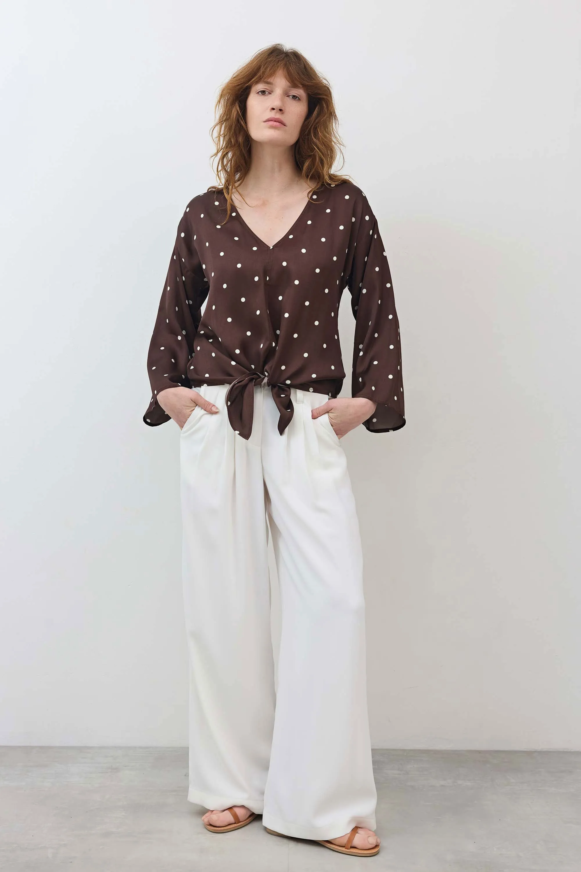 Silky Tie Front Blouse sold by Ruti product image thumbnail 3