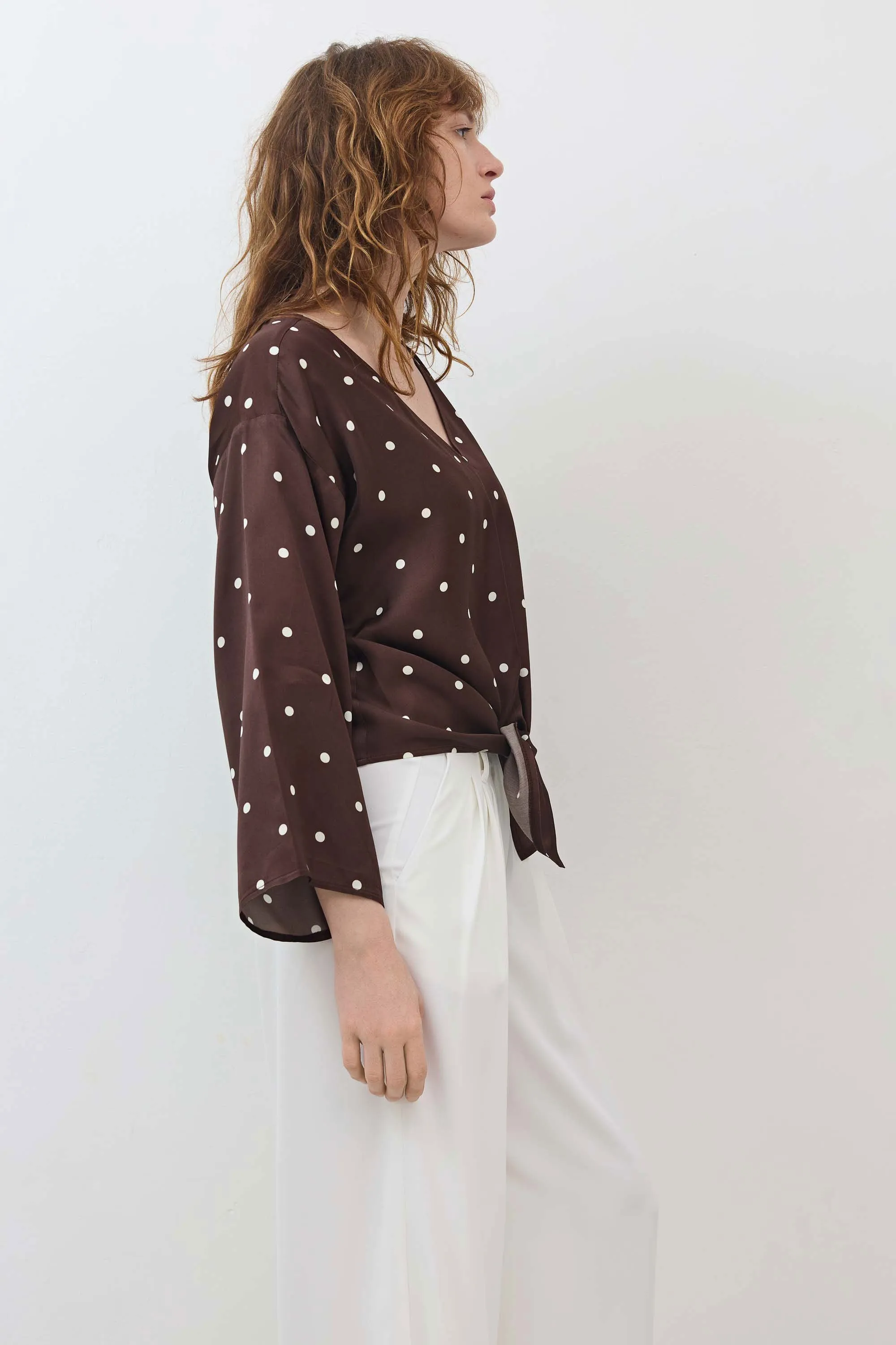 Silky Tie Front Blouse sold by Ruti product image thumbnail 5