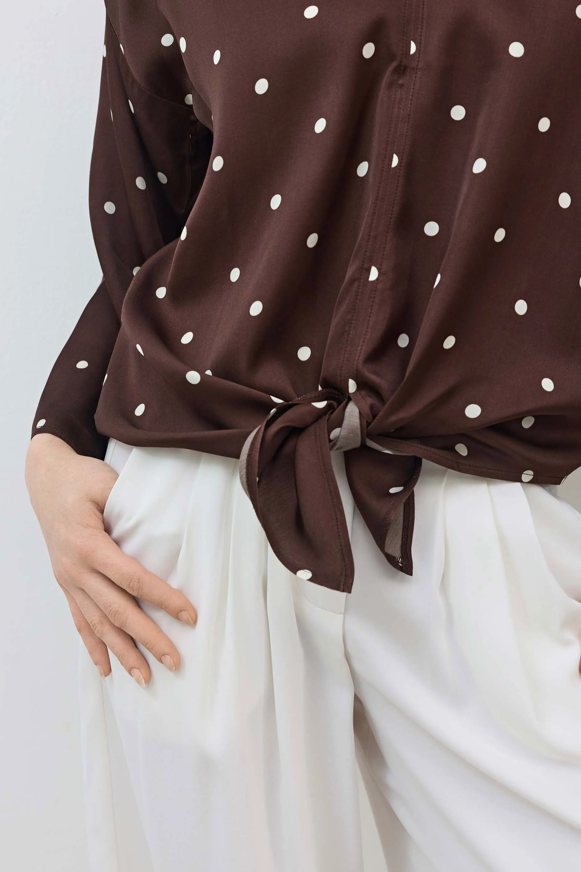 Silky Tie Front Blouse sold by Ruti product image thumbnail 4