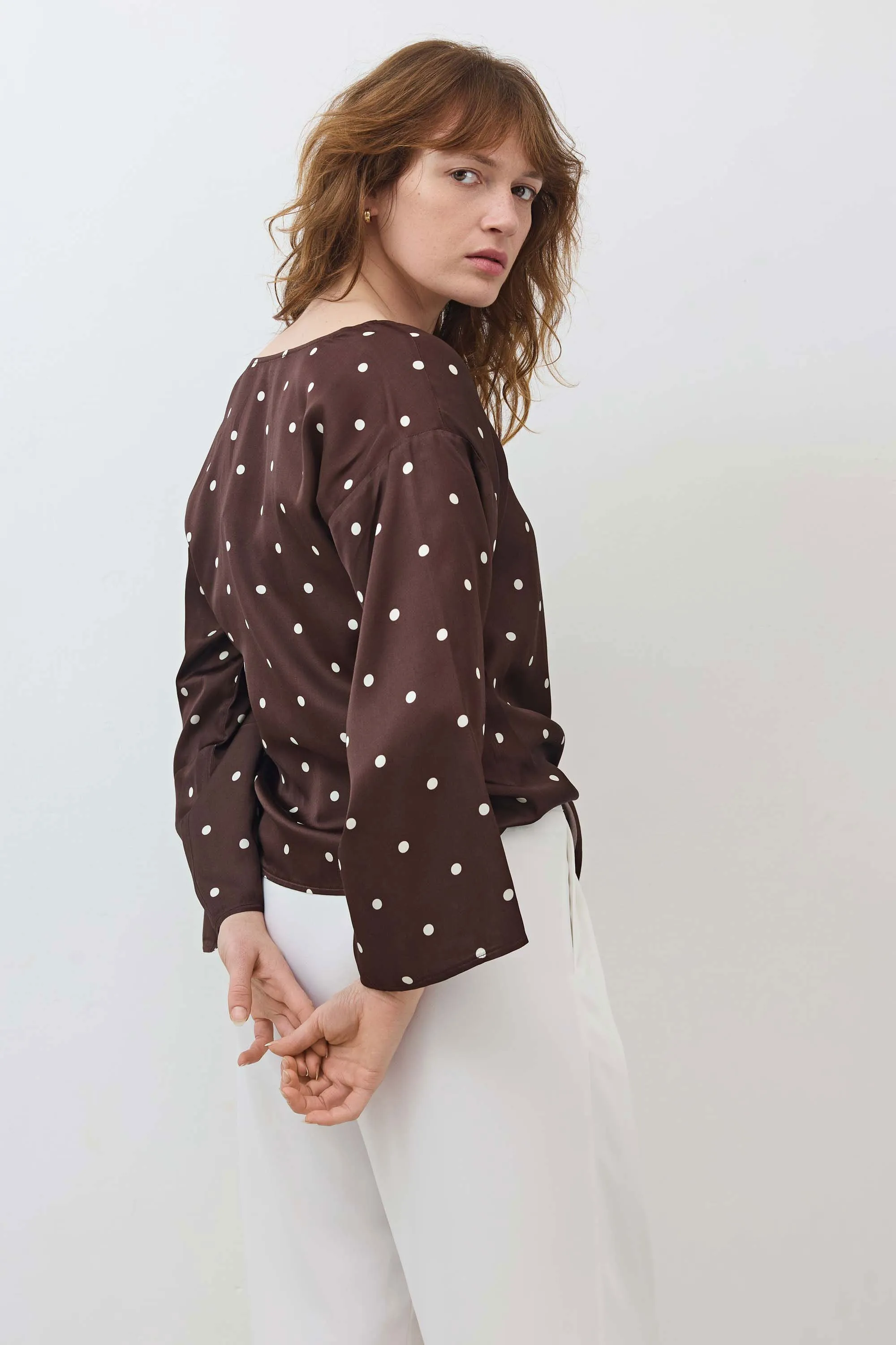 Silky Tie Front Blouse sold by Ruti product image thumbnail 2