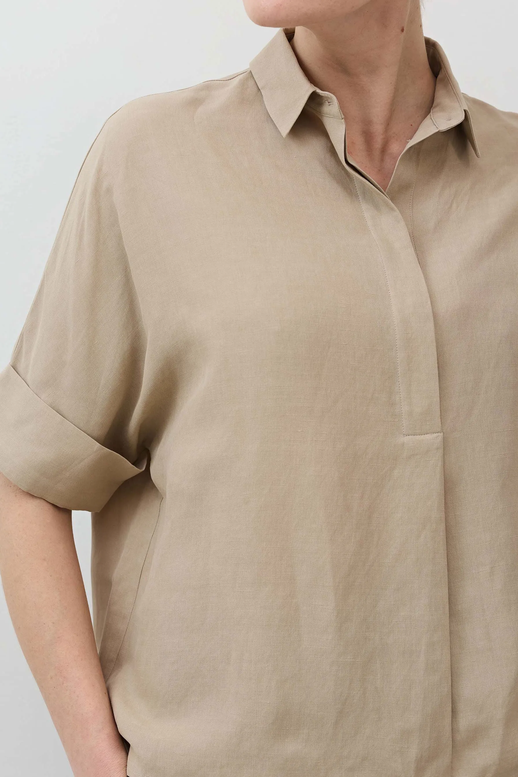 Silky Linen Oversized Pullover Blouse sold by Ruti product image thumbnail 2