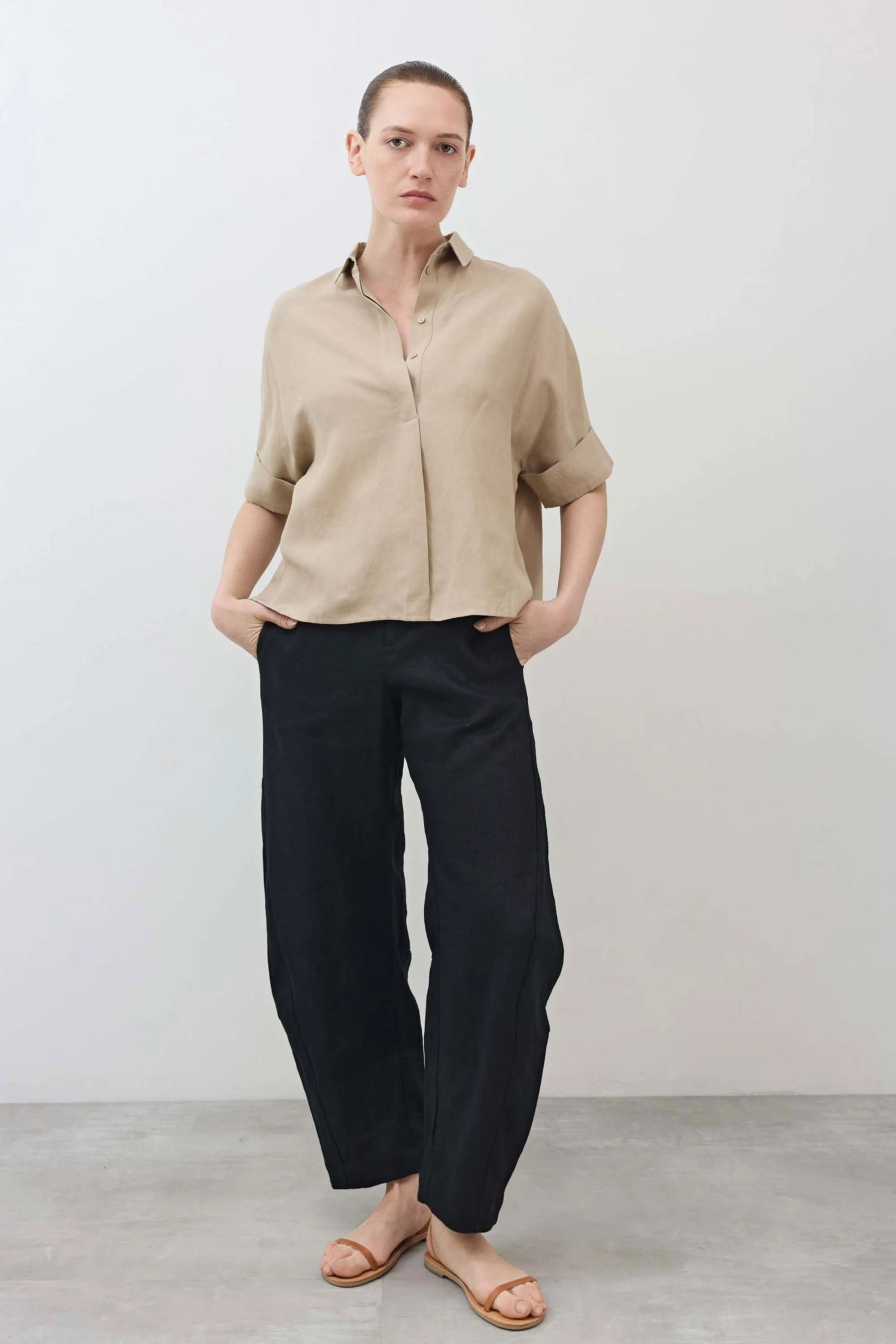 Silky Linen Oversized Pullover Blouse sold by Ruti product image thumbnail 4