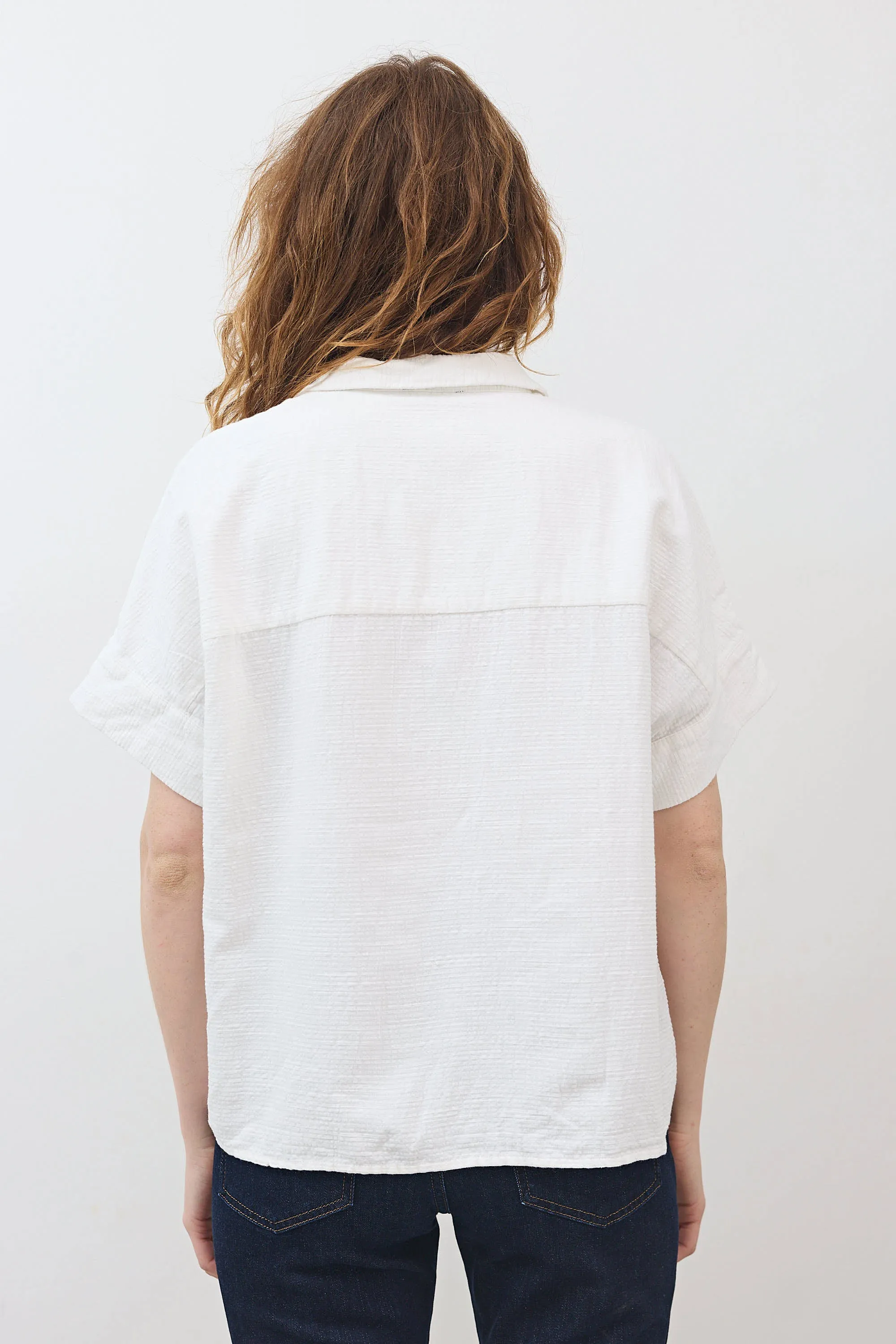 Boxy Seersucker Cropped Blouse sold by Ruti product image thumbnail 5