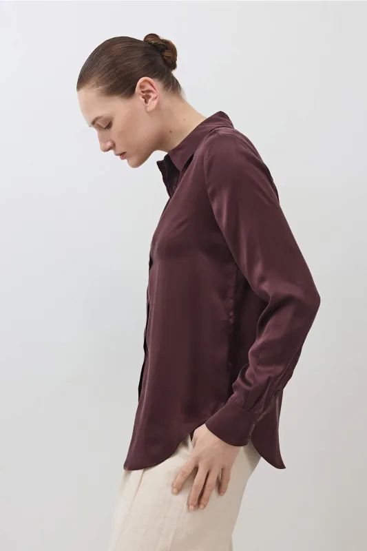 Washable Silk Button Down Top made by Ruti