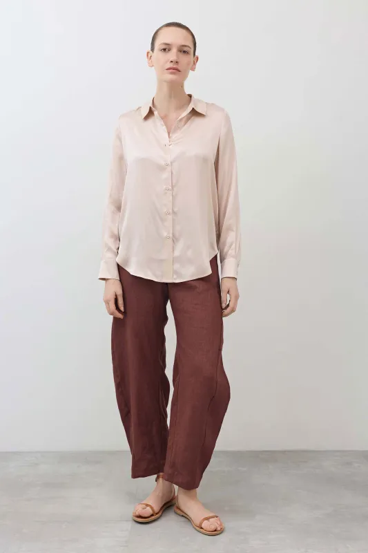 Washable Silk Button Down Top made by Ruti