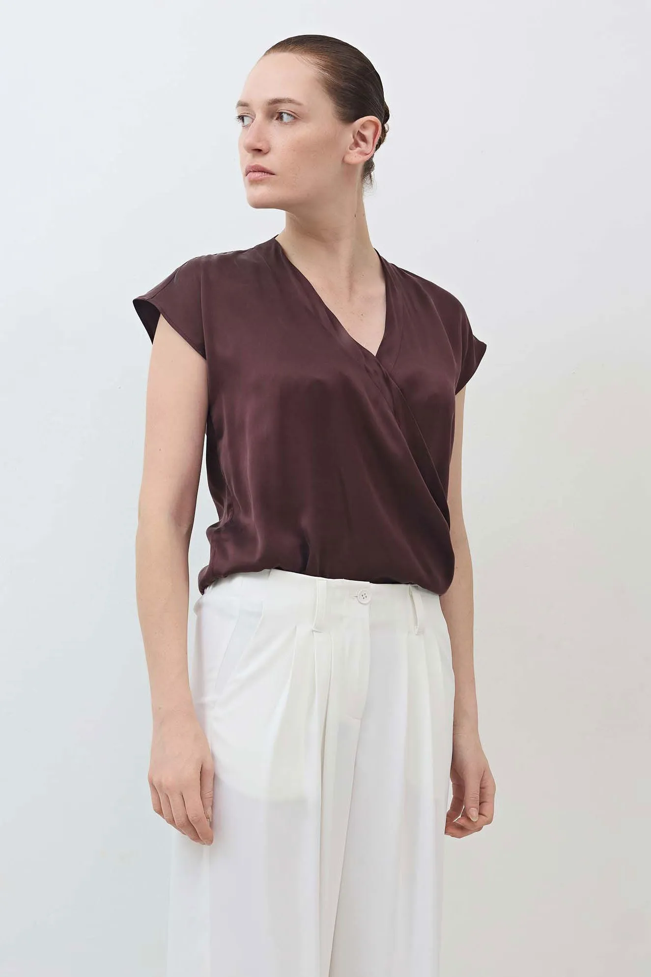 The Wrap Washable Silk Top sold by Ruti