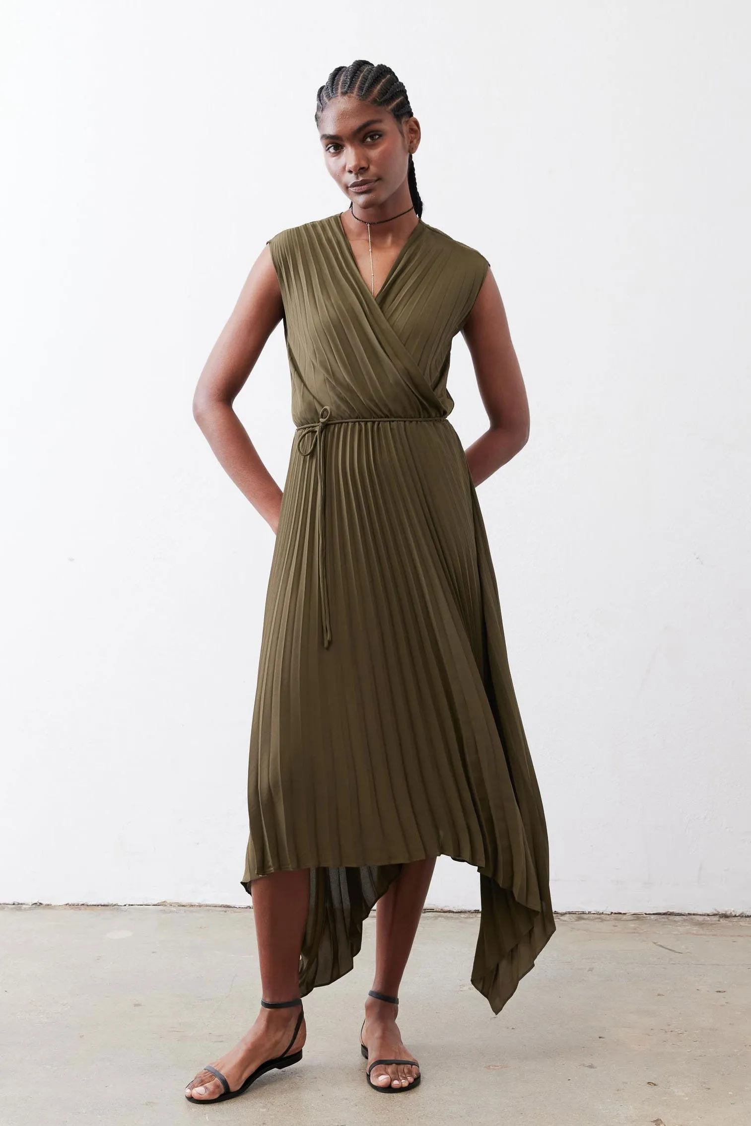 Perfect Pleated Wrap Dress sold by Ruti