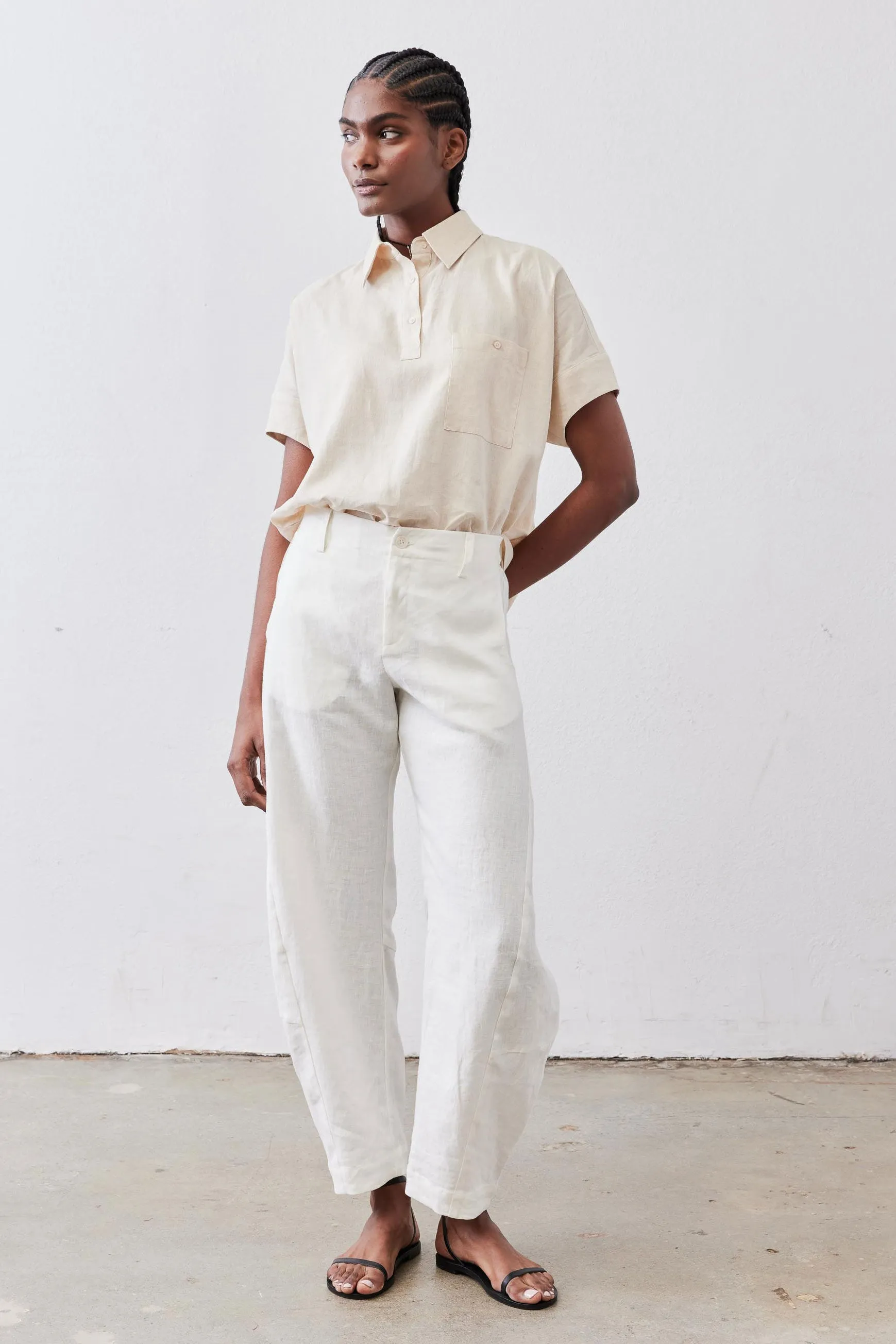 Pullover Short Sleeve Linen Blouse sold by Ruti product image thumbnail 3