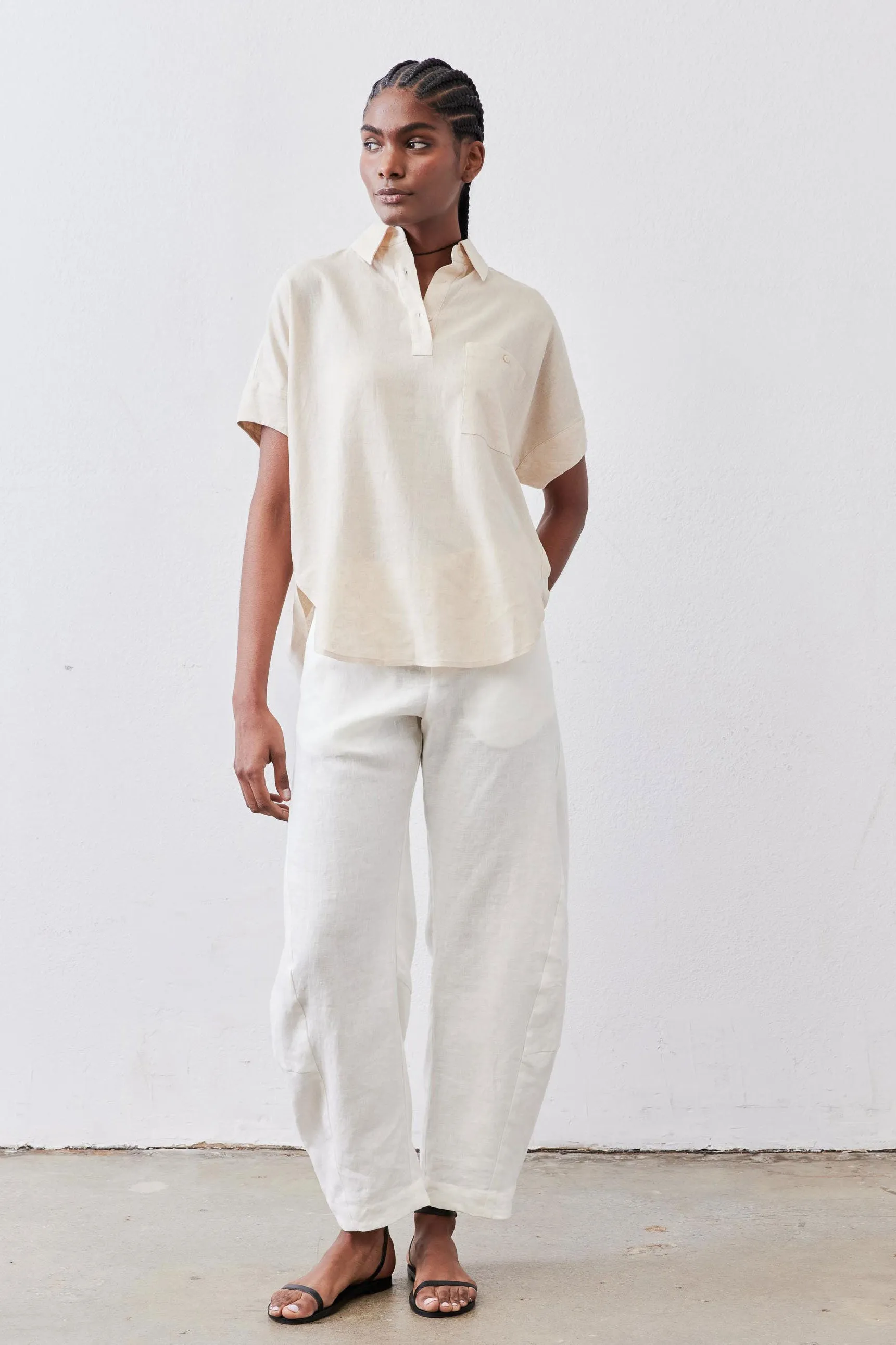 Pullover Short Sleeve Linen Blouse sold by Ruti product image thumbnail 5