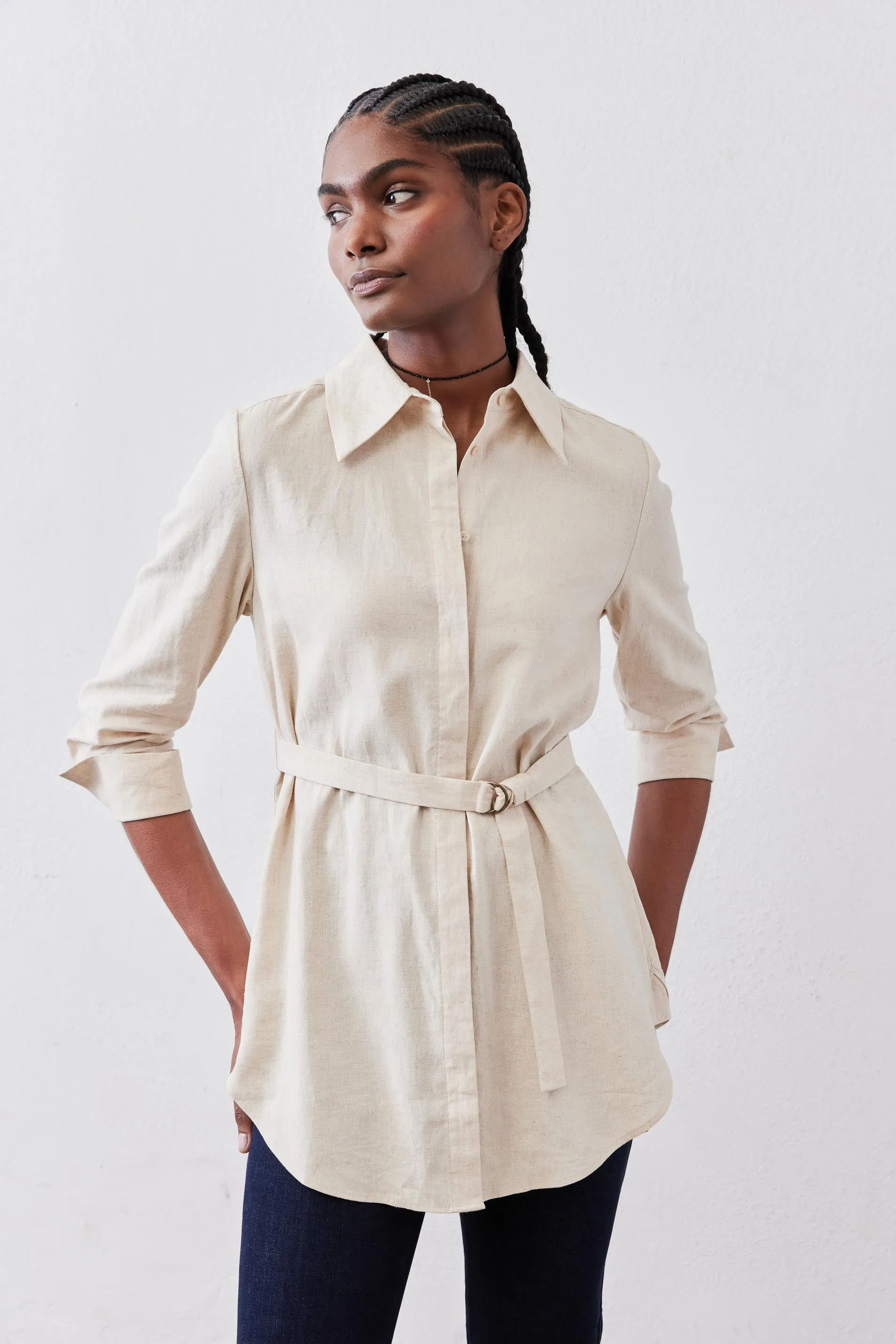 The Belted Linen Tunic sold by Ruti product image thumbnail 4