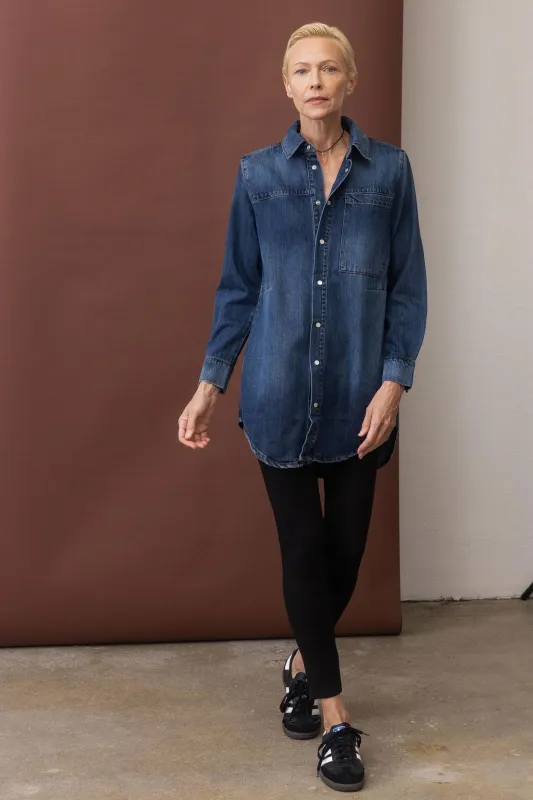 Relaxed Light Denim Tunic made by Ruti