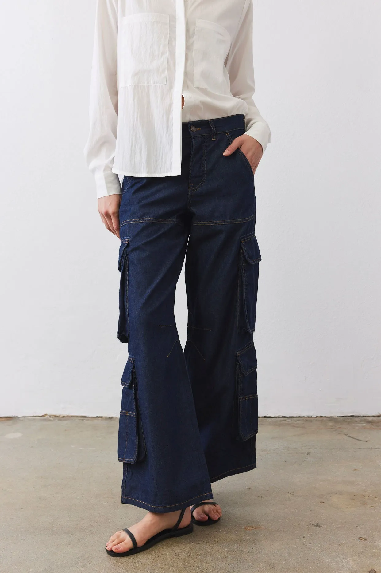 The Off Duty Light Denim Cargo Pants sold by Ruti product image thumbnail 4