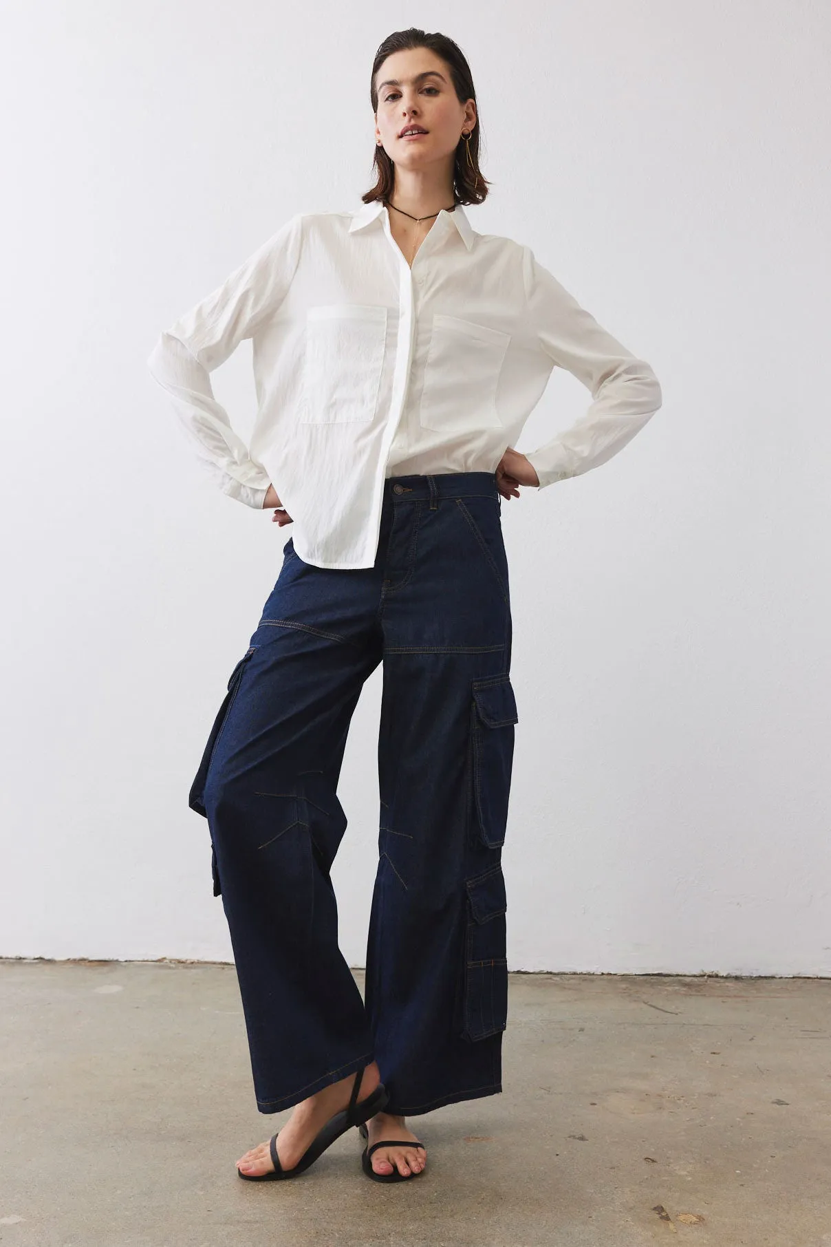 The Off Duty Light Denim Cargo Pants sold by Ruti product image thumbnail 2