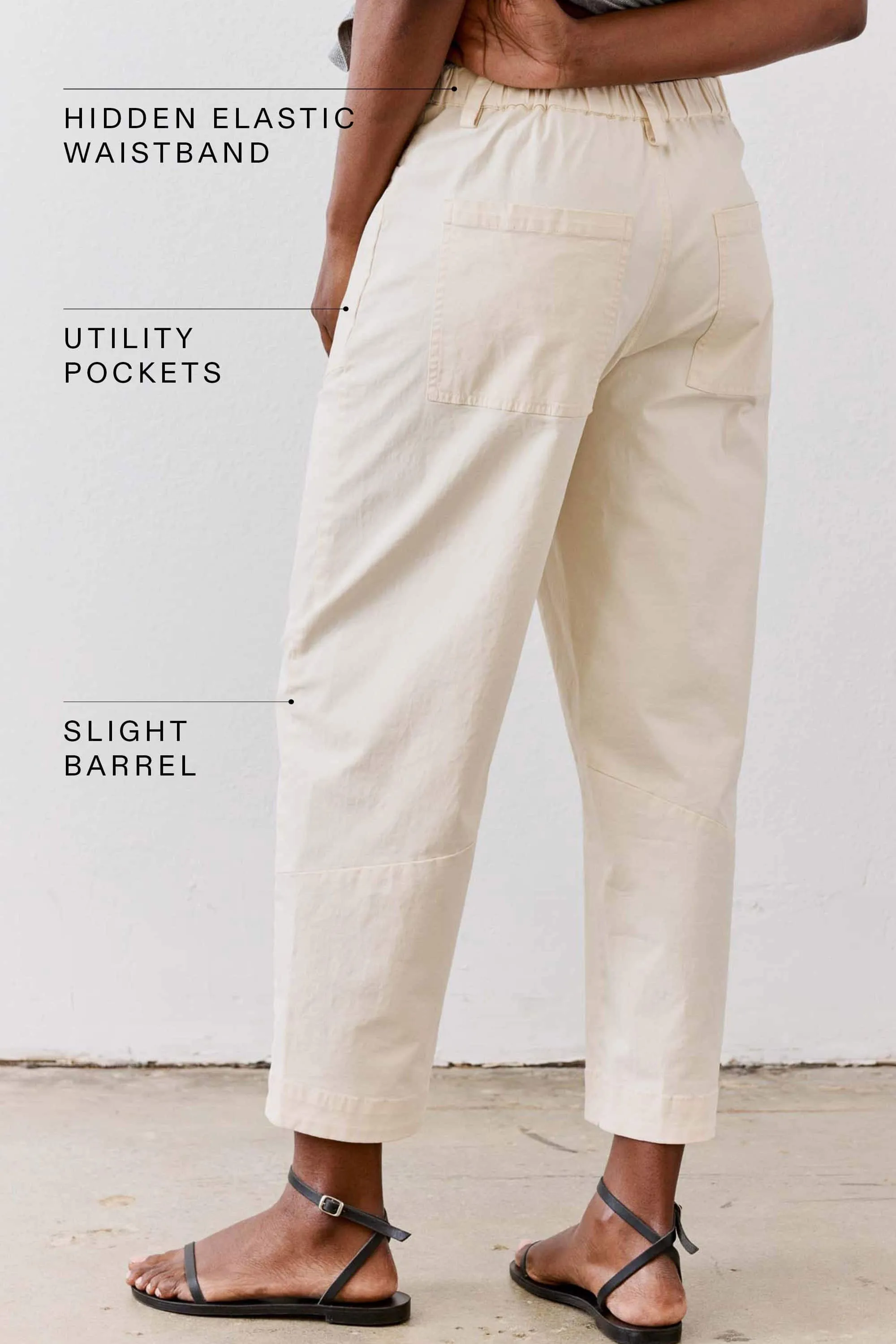 The Slouchy Soft Twill Pants With Elastic sold by Ruti product image thumbnail 2