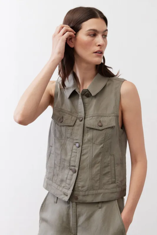 The Cropped Task Vest made by Ruti