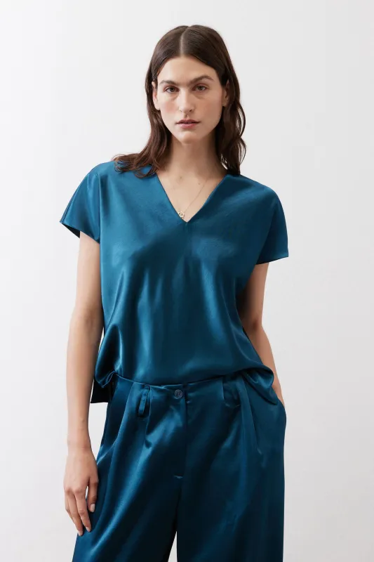 Up The Ante V-Neck Top made by Ruti