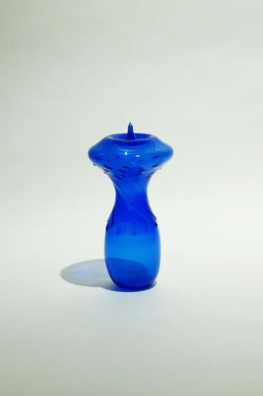 LIGHT GLASS-45 NR-KR-217 Lauscha VINTAGE FLOWERVASE キャンドルスタンド made by SwTRAS