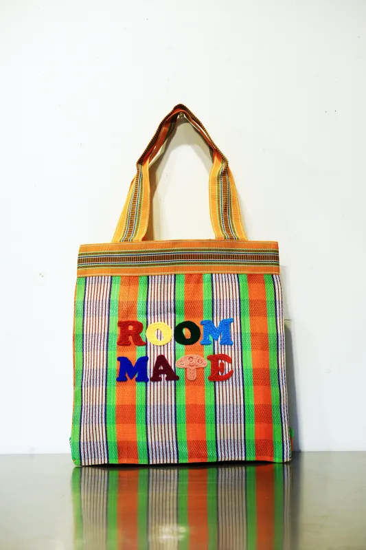 VIVAN ROOM MATE HAND EMBROIDERY TOTE BAG 006 ORANGE sold by SwTRAS