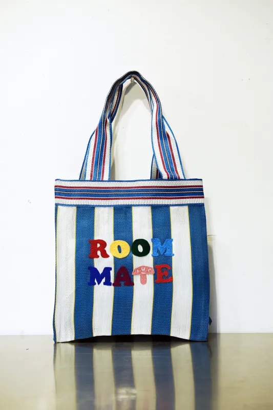 VIVAN ROOM MATE HAND EMBROIDERY TOTE BAG 005 BLUE sold by SwTRAS