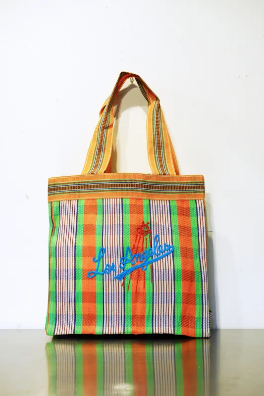 VIVAN Los Angeles HAND EMBROIDERY TOTE BAG 003 ORANGE sold by SwTRAS