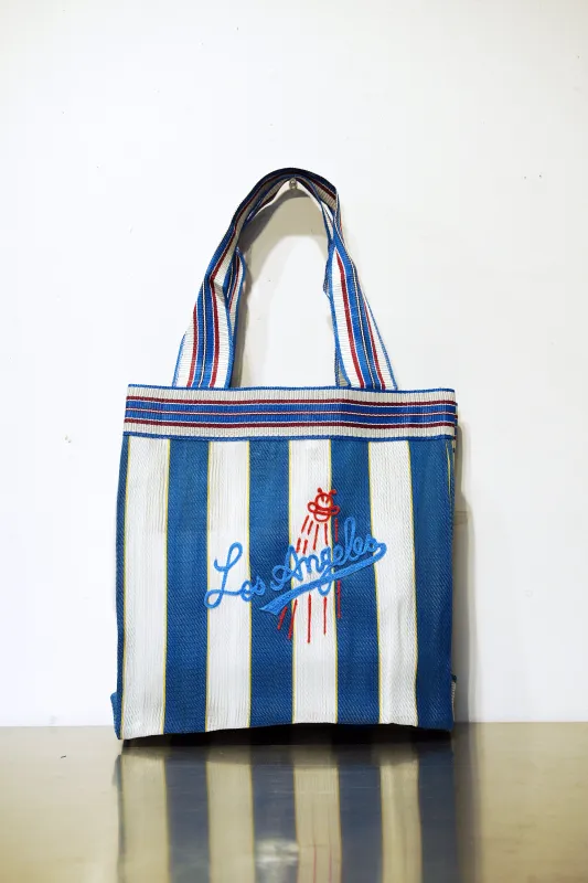 VIVAN Los Angeles HAND EMBROIDERY TOTE BAG 002 BLUE sold by SwTRAS