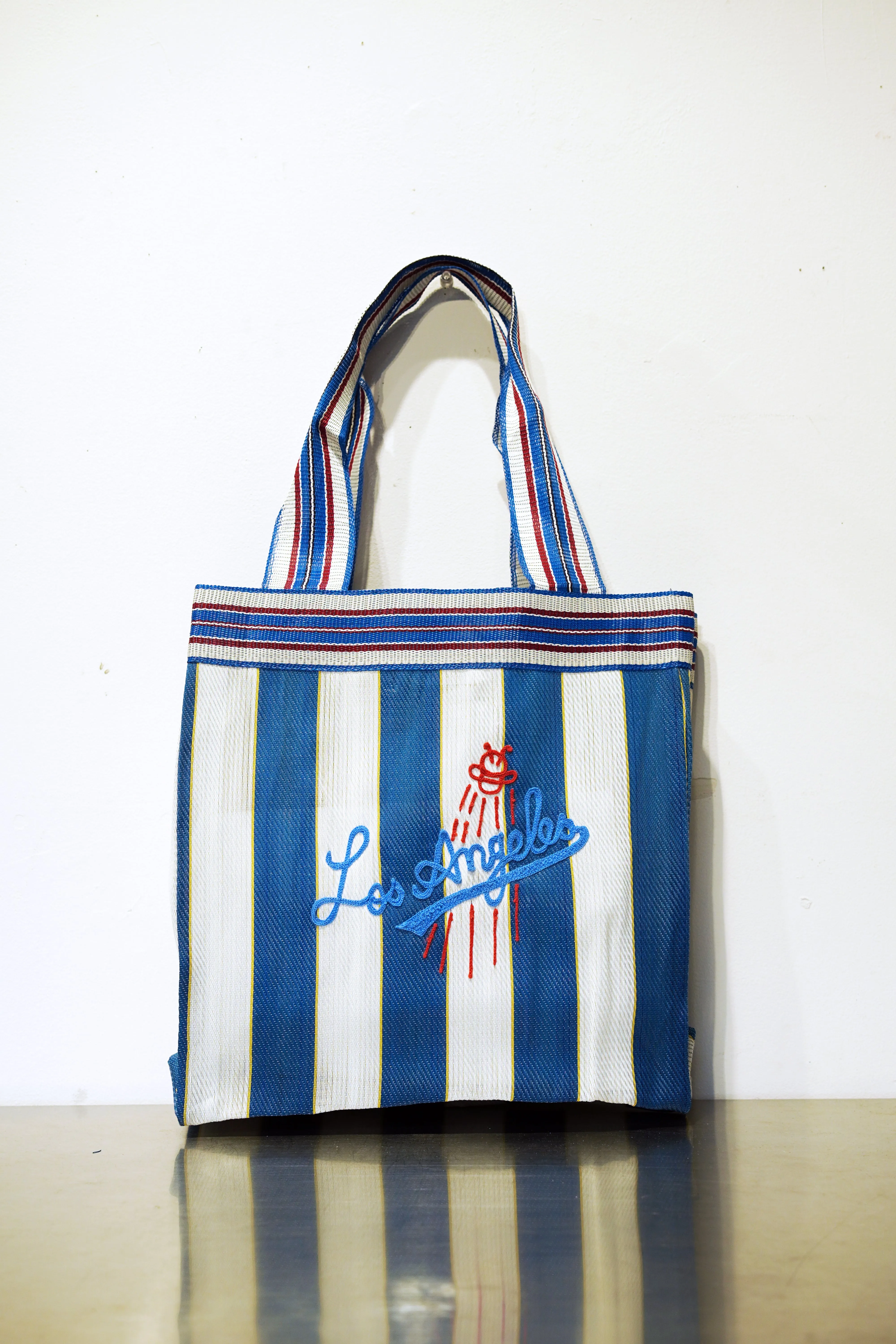 VIVAN Los Angeles HAND EMBROIDERY TOTE BAG 002 BLUE sold by SwTRAS