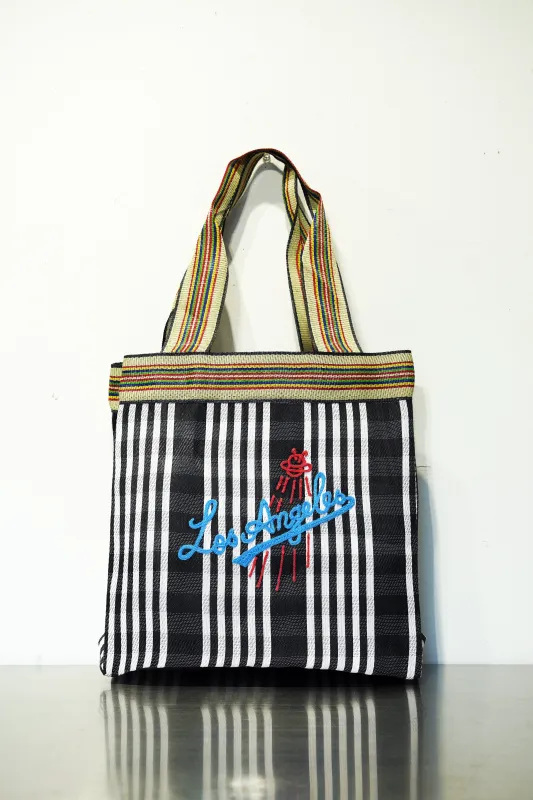 VIVAN Los Angeles HAND EMBROIDERY TOTE BAG 001 BLACK sold by SwTRAS