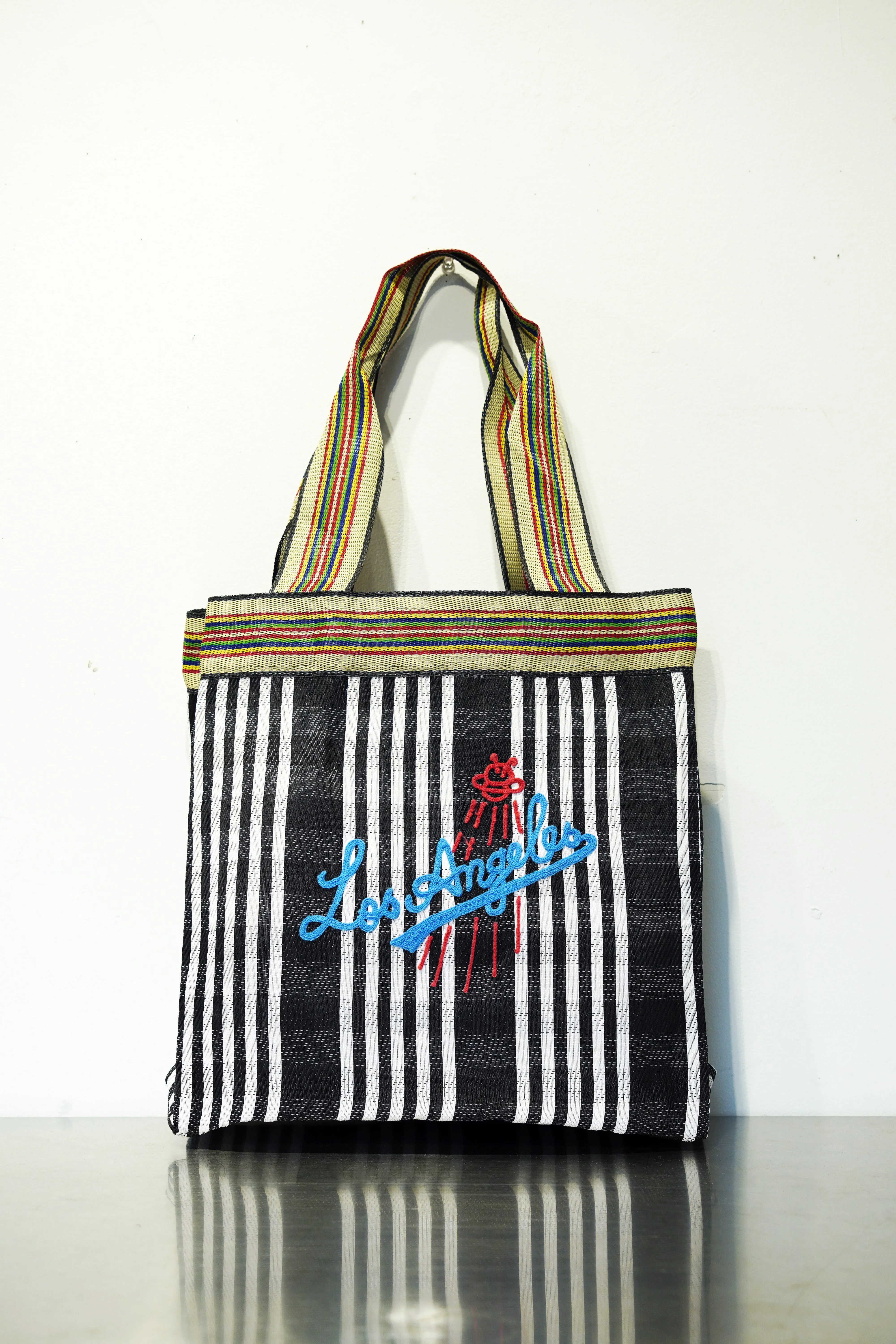 VIVAN Los Angeles HAND EMBROIDERY TOTE BAG 001 BLACK sold by SwTRAS