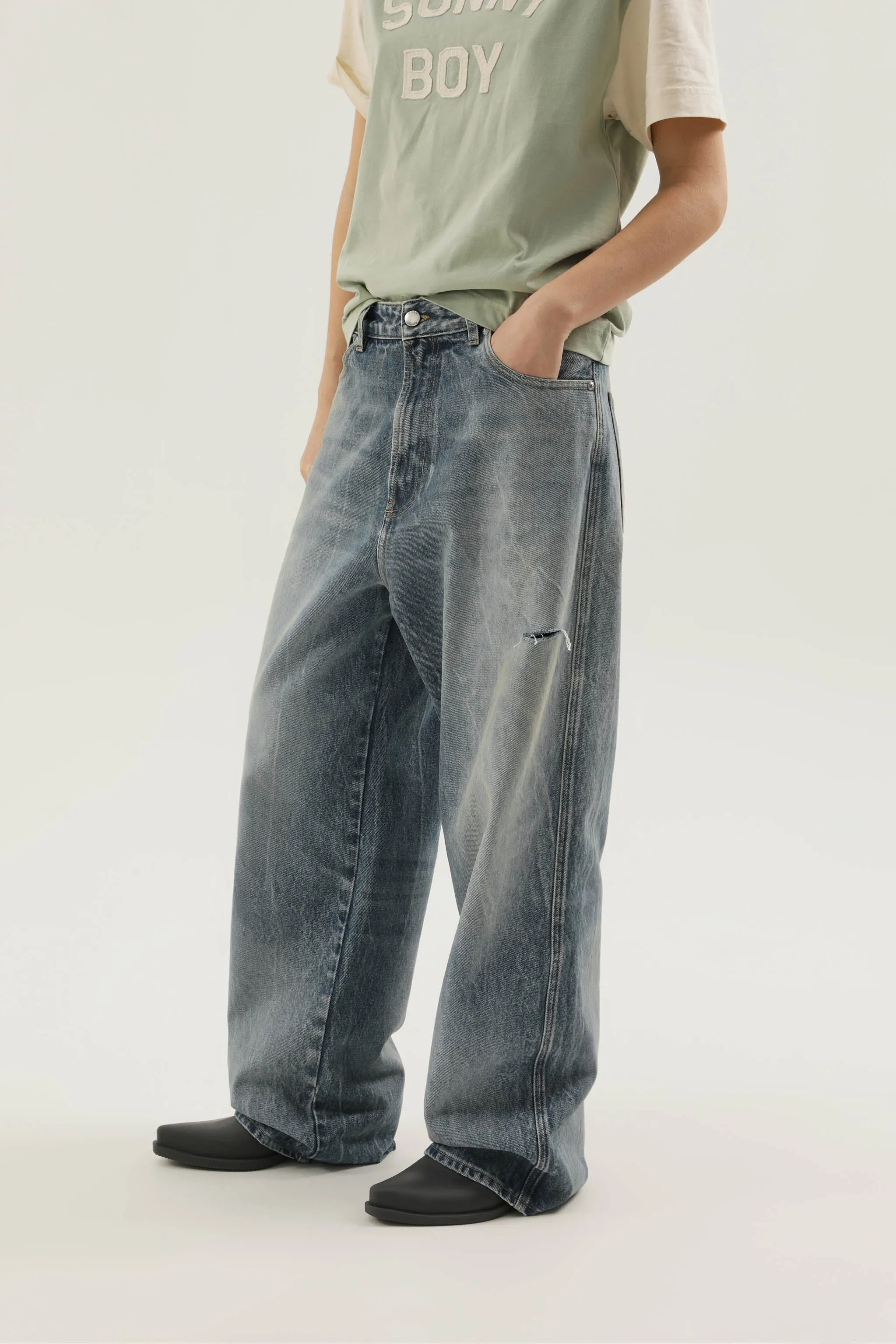 Stone Shiba denim pant sold by 1989 Studio product image thumbnail 2