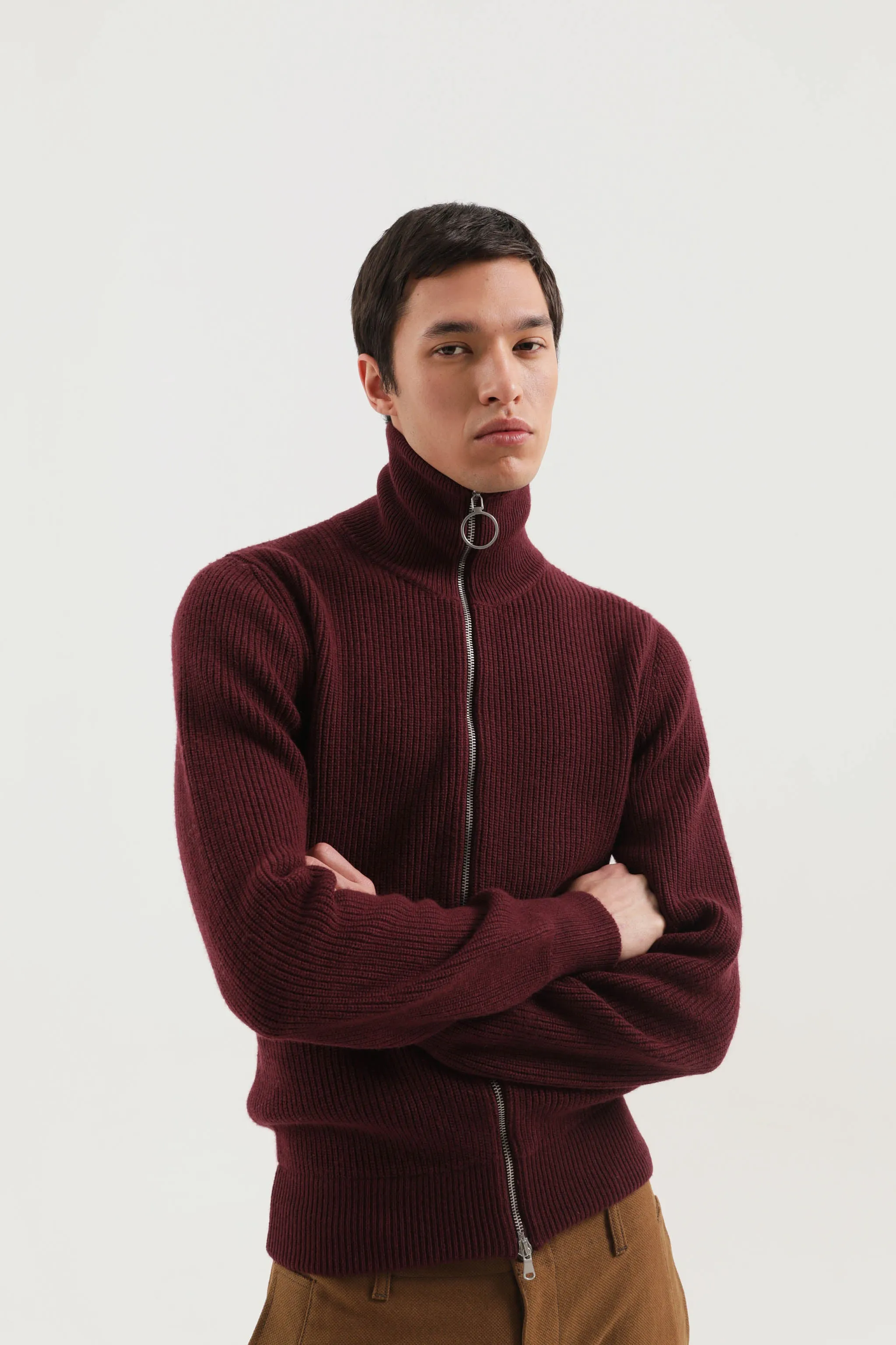 High neck full zip sweater sold by 1989 Studio product image thumbnail 3