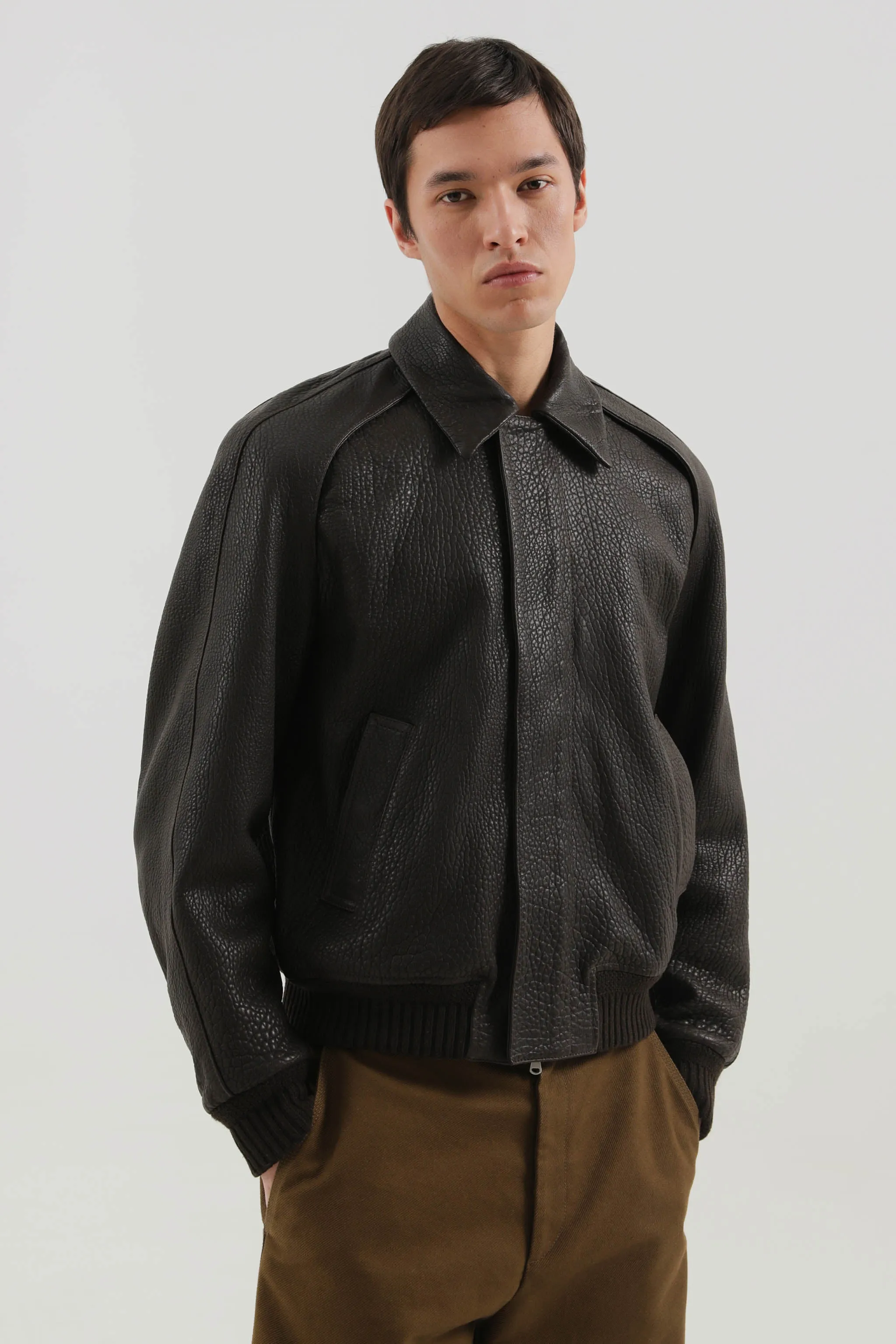 Leather jacket zip up sold by 1989 Studio product image thumbnail 3