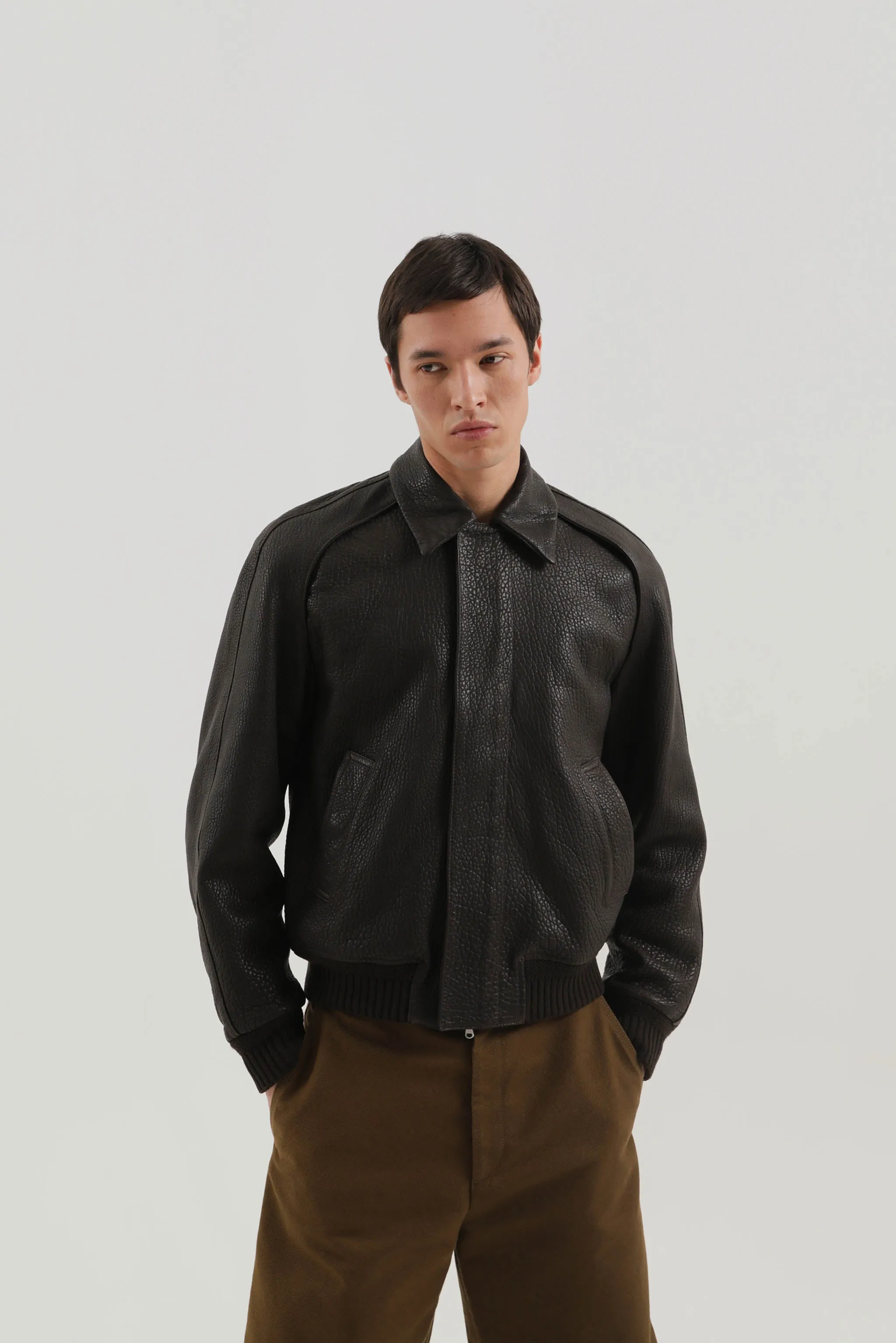 Leather jacket zip up sold by 1989 Studio product image thumbnail 2